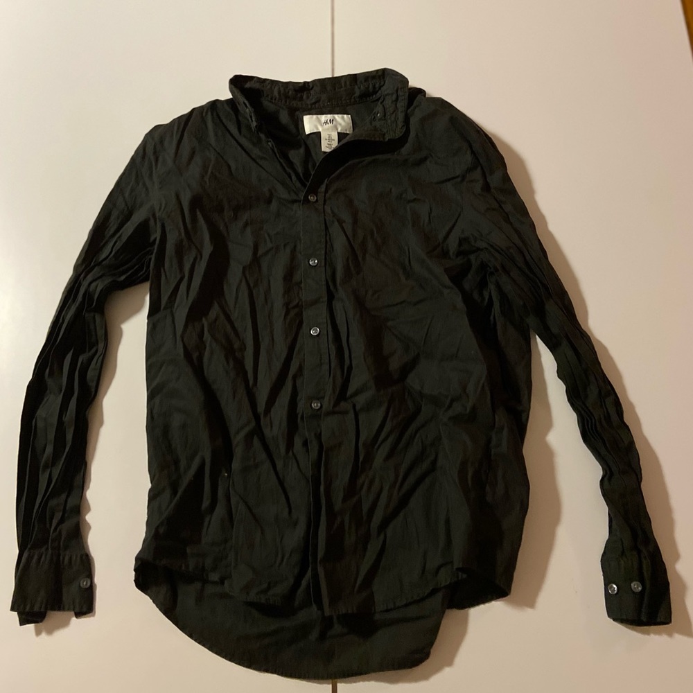 Black Long Sleeve Button Down